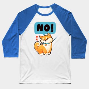 Shiba NO - Cute Funny Shiba Inu Dog Gift Baseball T-Shirt